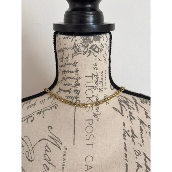 B29 Vintage ART Cross Necklace Faux Turquoise Cabochon Pendant Madonna Gothic - Picture 5 of 8